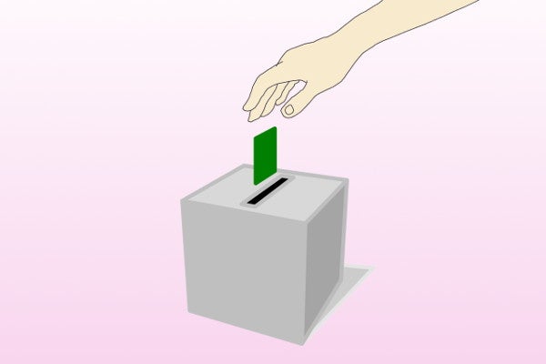 議題を決議するための投票箱