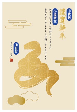 上司への年賀状|作成イメージ