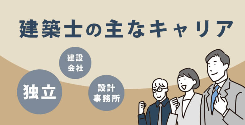 建築士の主なキャリア