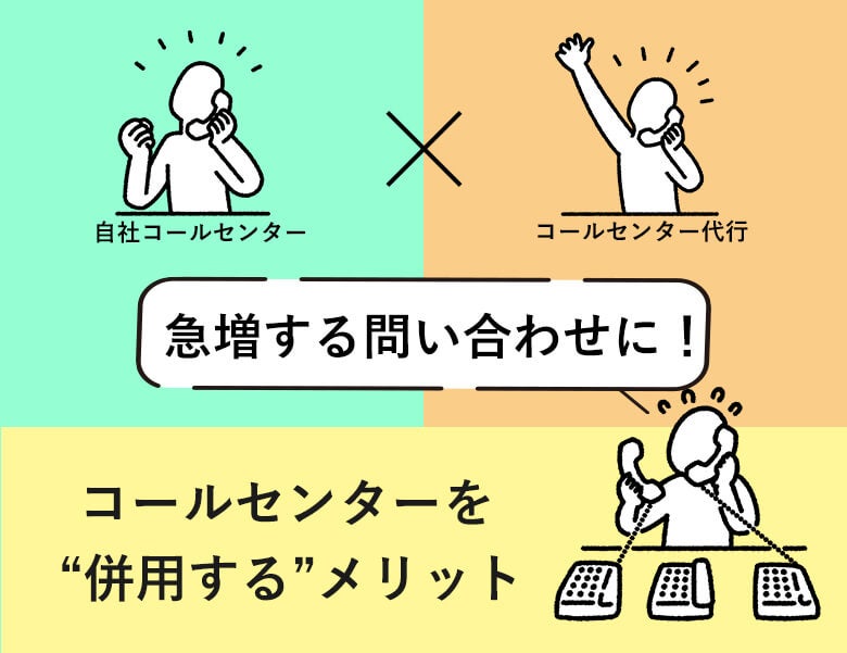 急増する問い合わせに！コールセンターを併用するメリット