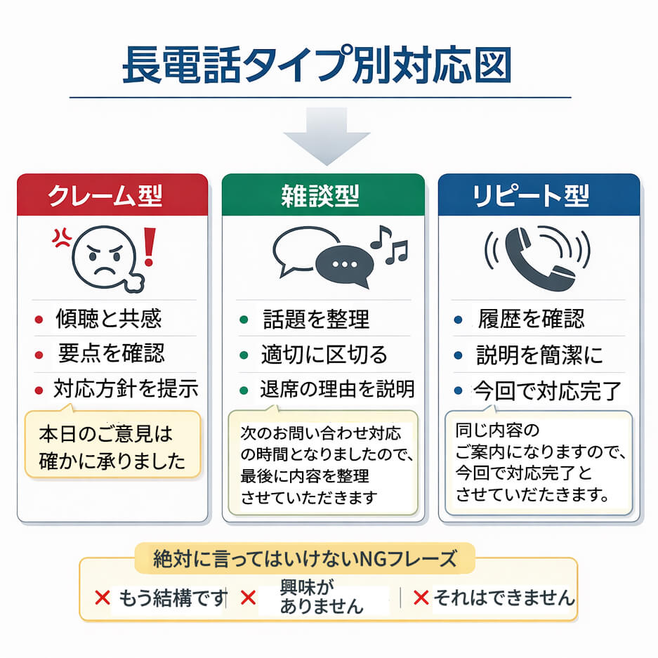 長電話タイプ別対応図