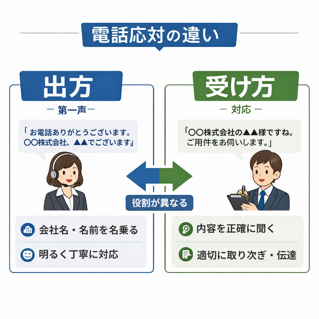 電話の出方と受け方の違いとは？