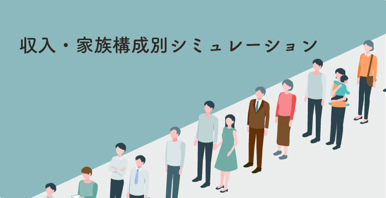 収入・家族構成別シミュレーション