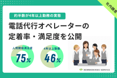 【社内調査】電話代行オペレーターの定着率・満足度を公開｜約半数が4年以上勤務の実態