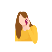 電話をしている女性