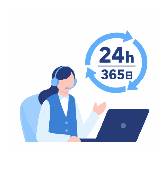 24時間・365日の電話対応